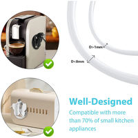 Support enrouleur de câbles en silicone pour appareils de cuisine, 1 paquet, organisateur de câbles adhésif souple, clips de gestion de fils
