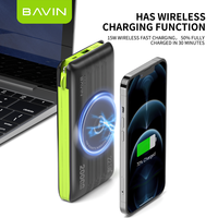 Havin prix de gros logo personnalisé Portable affichage Led QC3.0 22.5w charge rapide 20000mah batterie externe avec chargeur sans fil PC067