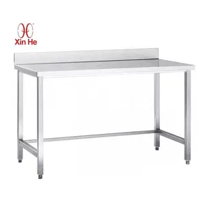 Customizable Factory Wholesale Table Stainless Steel Worktable With Backsplash