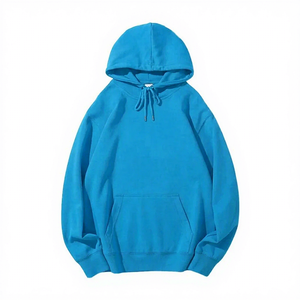 Sudadera con Capucha Marrón para Hombre, Corte Holgado, Color Sólido, Informal, Tejida, con Bolsillos, para Otoño - Product Image 4