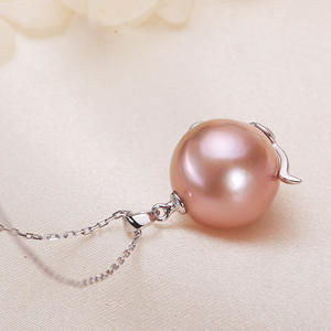 Collier en argent S925 de Zhuji Jewelry, accessoires en gros, pendentif pour femme, théière, perle d'eau douce, collier clavicule, colliers de perles - Product Image 1