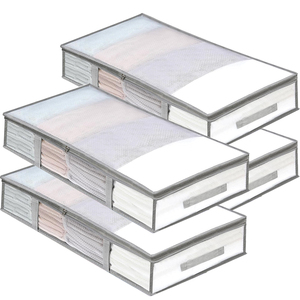 2024 Bán Chạy Nhất Dưới Giường Lưu Trữ Container Thùng Chăn Lưu Trữ Với Tay Cầm Cho Quần Áo - Product Image 5