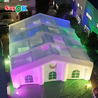Tente de fête gonflable géante Sayok pour l'extérieur, tentes de mariage gonflables à LED pour 300 personnes, événements