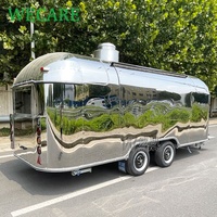 WECARE Camion de restauration en acier inoxydable, bar à café, remorque de cuisine mobile, hot-dogs, hamburgers, pizzas, barbecue, camion de restauration rapide entièrement équipé