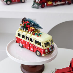 High-End Vintage babbo metallo artigianale modello di ferro <span class=keywords><strong>auto</strong></span> per la casa ornamenti da scrivania tecnica di fusione decorazioni natalizie regali - Product Image 5