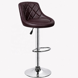 Chaise de bar moderne en cuir PU, tabouret de bar pivotant, siège de comptoir réglable en hauteur avec repose-pieds pour restaurant, café - Product Image 3