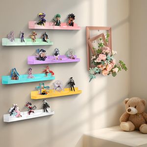 Paquete de <span class=keywords><strong>6</strong></span> estantes flotantes multicolores acrílicos de 15 pulgadas para pared de esmalte de uñas para niños libros tinta de tatuaje estante de aceites esenciales - Product Image 5