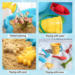 Mesa de Juego 4 en 1 para Niños con Arena y Agua, para 32 Piezas de Juguetes de Playa, Diversión de Verano para Actividades al Aire Libre - Product Image 3