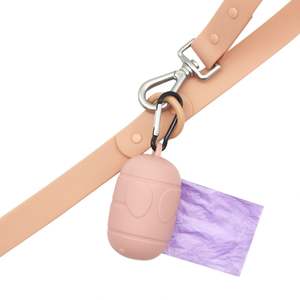 Personalizado manos libres portátil respetuoso con el medio ambiente mascota perro basura bolsa titular de silicona para perro caminar Correa - Product Image 1