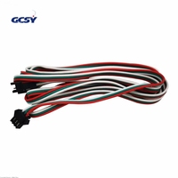 Câble d'extension SM JST 0,5 m 1 m 2 m 5 m 3 broches 4 broches 22AWG JST SM Prise mâle vers femelle Connecteur de câble pour pilote de lumière LED CCTV