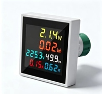 Meteran Daya Digital LCD Multi-Fungsi AD112-50FM 300V 100A Watt kWh PF Hz 48x48mm Panel Pengukur Energi