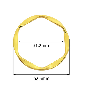 Hängender Flachring in Gold, große Größe, mit individuellem Logo, nickelfrei, für Bikini- oder Bademode-Accessoires, <span class=keywords><strong>Voro</strong></span> Fab - Product Image 5