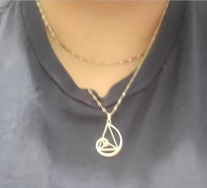 Collana in Acciaio Sterling 925 con Pendente Geometria Sacra e Numero di Fibonacci, Gioiello Scientifico di Biologia e Psicologia per Donne - Product Image 4
