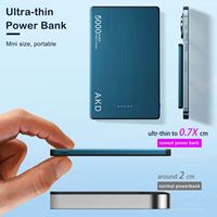 Power Bank Ultra Tipis 5000mAh Pengisian Cepat 20W Nirkabel Magnetik Personalisasi Laris Manis
