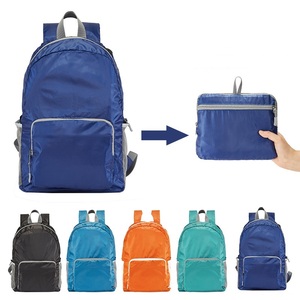 Sac à dos pliable avec poches latérales en filet, pochette avant zippée, sac à dos léger et pliable, bretelles rembourrées pour la randonnée, les voyages et le cyclisme - Product Image 1