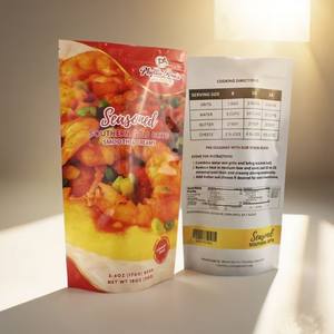 Custom Printing Resealable Plastic Stand up Ziplock Pouch Food Packaging Bags Frozen Food <b>Seafood</b> Packaging - Product Image 3