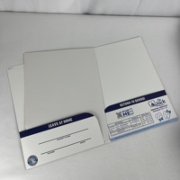 Carpeta de Presentación Personalizada de Cartón Blanco con Logotipo Empresarial, Carpeta de Documentos A4 con Bolsillo para Archivos
