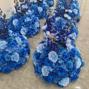 Boule florale en soie de haute qualité, élégante, pour décoration de table de mariage, vitrine et allée. - Product Image 4