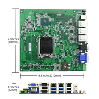 Nouvelle carte mère Mini ITX directe d'usine LGA1151 Puce Intel H110 6e 7e génération 3LAN 9USB SATA DDR4 Double canal Serveur Industriel