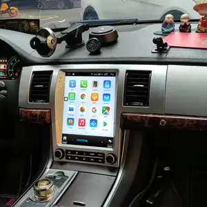 10.4 "Tesla ekran araba radyo Video Stereo Carplay <span class=keywords><strong>Android</strong></span> 12 için Jaguar XF 2004-2015 GPS navigasyon ses kafa ünitesi DSP - Product Image 1