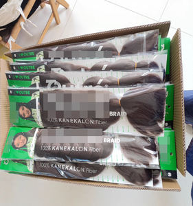 FX-HA87 all'ingrosso africano nero sporco Jumbo treccia parrucca grande alta temperatura fibra Yaki <span class=keywords><strong>trecce</strong></span> 165g 82 pollici Extension capelli - Product Image 4