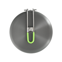 Ensemble d'ustensiles de cuisine de camping légers et portables pour l'extérieur, poêle en aluminium anodisé dur, kit de vaisselle pour pique-nique