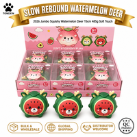 Jouets anti-stress Squishy à remontée lente, Squishies Pastèque et Cerf, Vente en gros, Logo personnalisé OEM, Jouets à presser TONGXIN