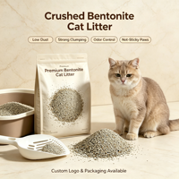 OEM Bentonit Kuning untuk Pasir Kucing, Granul Tidak Beraturan 0.5-2mm, Daya Gumpal Kuat, 99% Bebas Debu, Pengontrol Bau, Grosir dalam Jumlah Besar