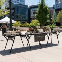 Table pliante en aluminium noire portable pour camping en extérieur, vente en gros, fournisseur direct, pour l'exportation et les projets