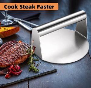 그릴 flattener 고기 패티 스테이크 버거 프레스 스테인레스 스틸 버거 스매셔 도구 - Product Image 3
