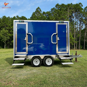 Remolque de Baño Portátil VIP de 2 Cabinas, Remolque de Ducha y Baño de Lujo para Exteriores - Product Image 1