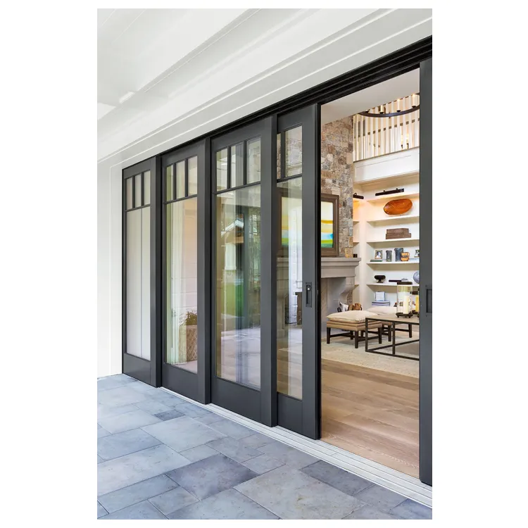 Villa/appartamento facile da installare porta scorrevole in alluminio porta scorrevole esterna più binari