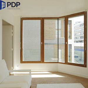 Fenêtres en bois de conception française moderne avec revêtements en aluminium, bon prix pour la chambre des bébés et des enfants, verre trempé pour la cuisine, l'entrée, l'hôtel - Product Image 2