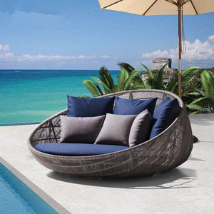 <span class=keywords><strong>Divano</strong></span> letto da esterno doppio <span class=keywords><strong>divano</strong></span> letto rotondo in rattan PE <span class=keywords><strong>piscina</strong></span> da giardino lettino da sole - Product Image 3