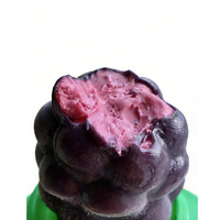 Desserts Halal Surgelés en Forme de Raisin Violet, Glace aux Saveurs Fruitées Fraîches, Croustilles de Chocolat, Sucettes Glacées 3D