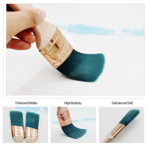 Pinceaux à <span class=keywords><strong>peinture</strong></span> ovales à poils verts en nylon/polyester pour la <span class=keywords><strong>peinture</strong></span> murale et le polissage, bonne élasticité - Product Image 5