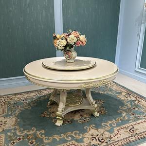 <span class=keywords><strong>Table</strong></span> à manger française et combinaison <span class=keywords><strong>de</strong></span> chaises <span class=keywords><strong>Table</strong></span> à manger ronde <span class=keywords><strong>en</strong></span> bois massif europé<span class=keywords><strong>en</strong></span> avec plateau tournant <span class=keywords><strong>Table</strong></span> à manger sculptée - Product Image 3