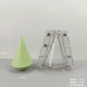 Kk104 Giáng Sinh Cây Nến Nhựa Khuôn Acrylic Sáp Đổ Công Cụ Phong Cách Ins Năm Lớp Hình Nón Giáng Sinh Cây Nến Thơm - Product Image 4