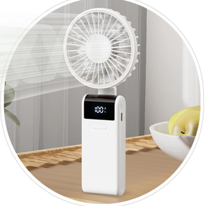 Portable Handheld <b>Battery</b>-Powered Fan USB-Enabled Household Use Rechargeable Foldable Cooling Air Fan Adjustable - Product Image 3