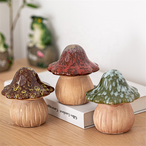 Искусственные садовые керамические статуи грибов, украшения для лужайки, статуэтки, украшение двора - Product Image 6