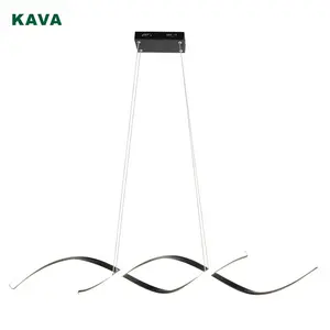 KAVA yenilik 43 inç restoran mutfak siyah alüminyum yüksekliği ayarlanabilir LED avize kolye ışık