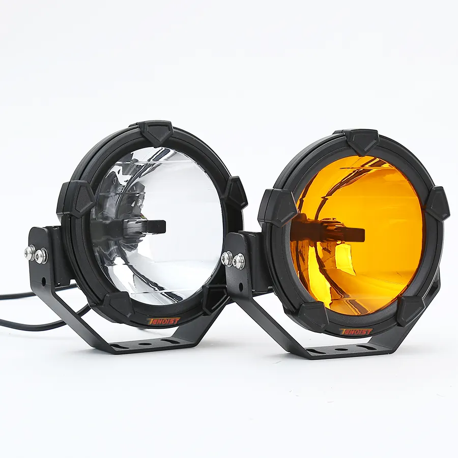 Yeni 6 inç süper parlak beyaz Amber LED çalışma sürüş kafa sis işık araba SUV Offroad ATV UTV otobüs için 9-30V