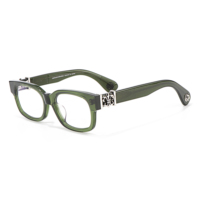 Gafas de Sol de Lujo para Hombre y Mujer, Montura Completa Estilo Punk, Color Verde Grisáceo con Diseño de Caparazón de Tortuga Dorado, con Graduación Óptica
