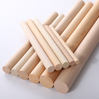 In-stock Wholesale Dongyang Woodcarving Wooden Sticks Solid Rods American-style Modern Minimalist Luxury DIY Craft Timber
