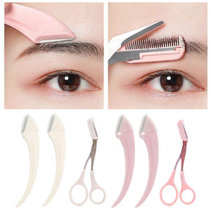 Couteau de précision pour sourcils, rasoir facial pour femmes, ciseaux à sourcils professionnels avec peigne, accessoires de coupe et de rasage des sourcils - Product Image 3