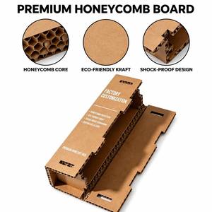 Boîtes en papier kraft alvéolé personnalisées OEM pour bouteilles de vin, recyclables, antichoc, rigides, emballage cadeau avec bande élastique et gaufrage - Product Image 6