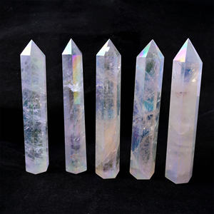 Venta al por mayor de torres de cuarzo transparente Fanshi Luxury Aura de alta calidad, cristales espirituales curativos, técnica de punta pulida Feng Shui - Product Image 4