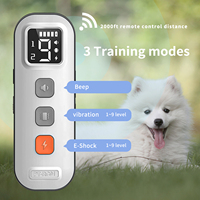 2000 pieds étanche Rechargeable télécommande Pet électronique E-Shock collier de dressage pour chien
