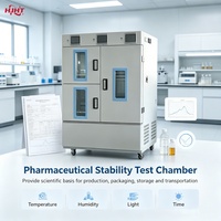 Chambre d'essai de stabilité à trois compartiments, grande capacité 640L, à contrôle indépendant et à données stables, pour laboratoire