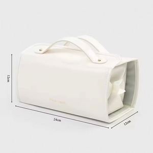 Portable PU <b>Leather</b> Travel Cosmetic <b>Bag</b> Custom Logo 4-in-1 Multifunctional Waterproof for <b>Toiletry</b> Pouch with Zipper Closure - Product Image 5